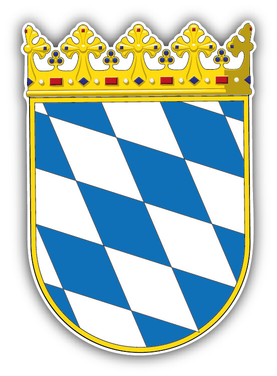 Bavaria State Coat Of Arms Germany Car Bumper Sticker Decal ”SIZES”
