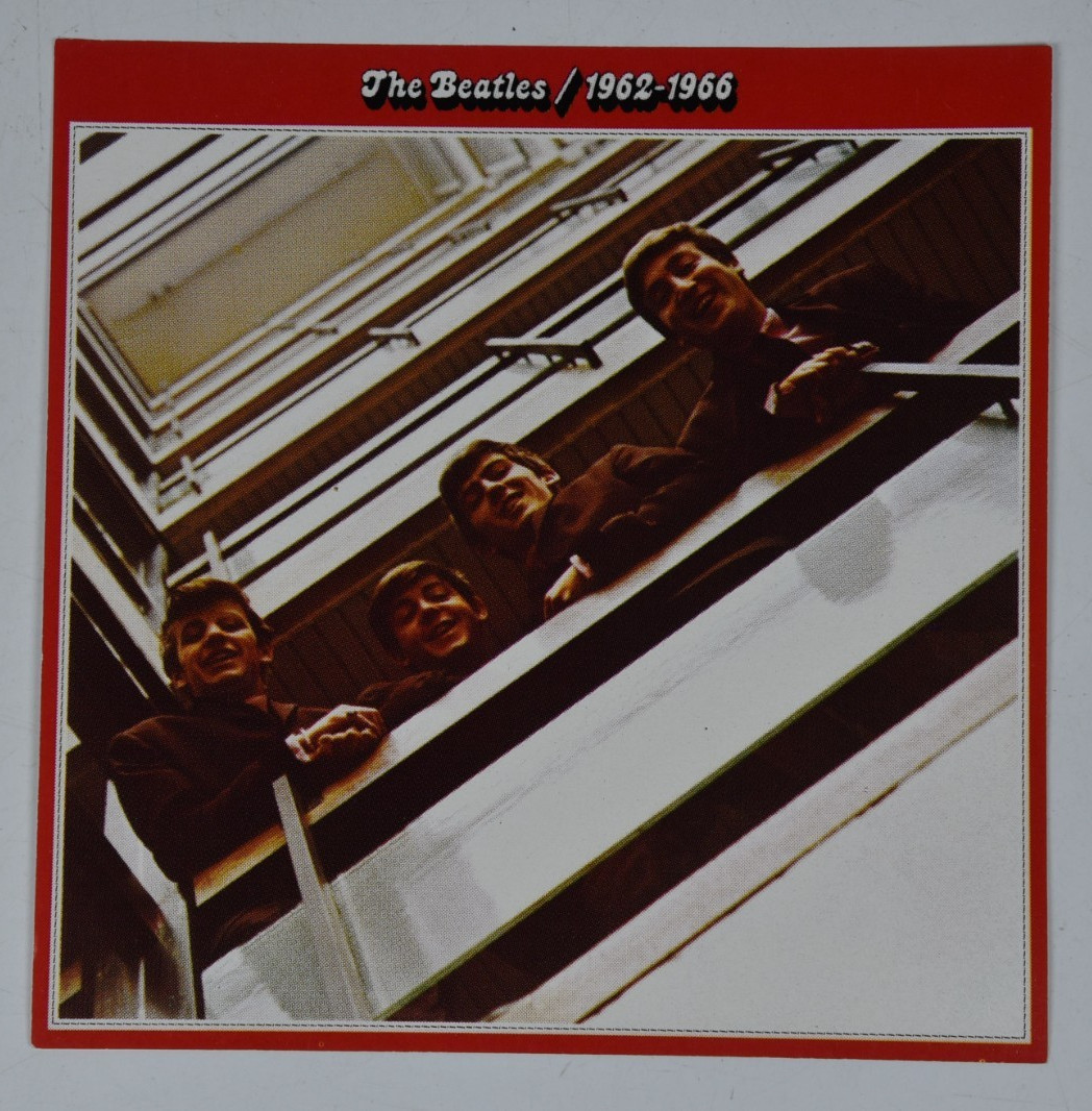 Vintage The Beatles Red Album Cover Art 6″ Art Print 45 Record Paper ONLY