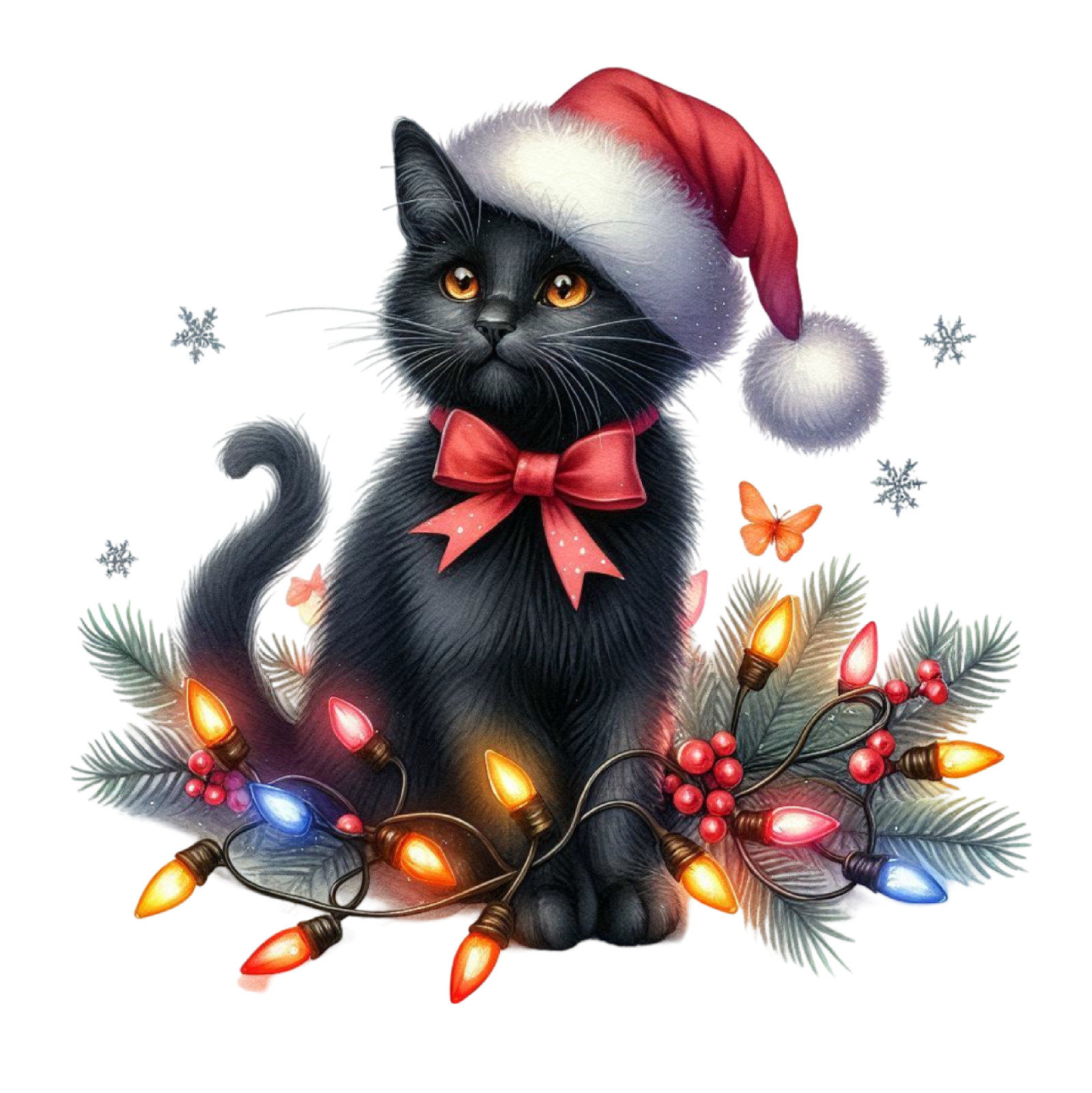 Black Cat Wall Decal Sticker 18X18cm Large