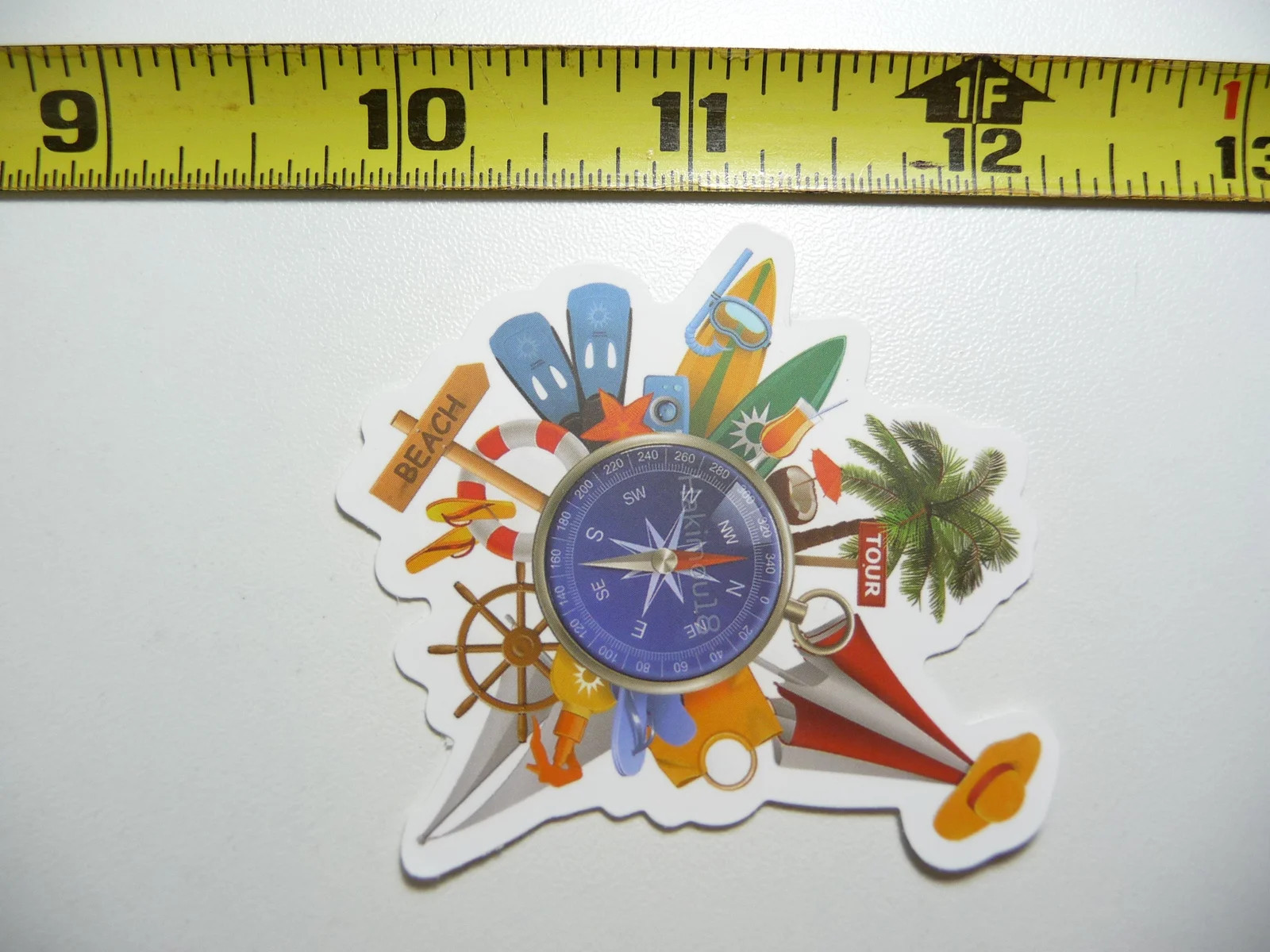 SUMMERTIME SUMMER TIME COMPASS ACTIVITIES SMALL STICKER DECAL VACATION TRIP