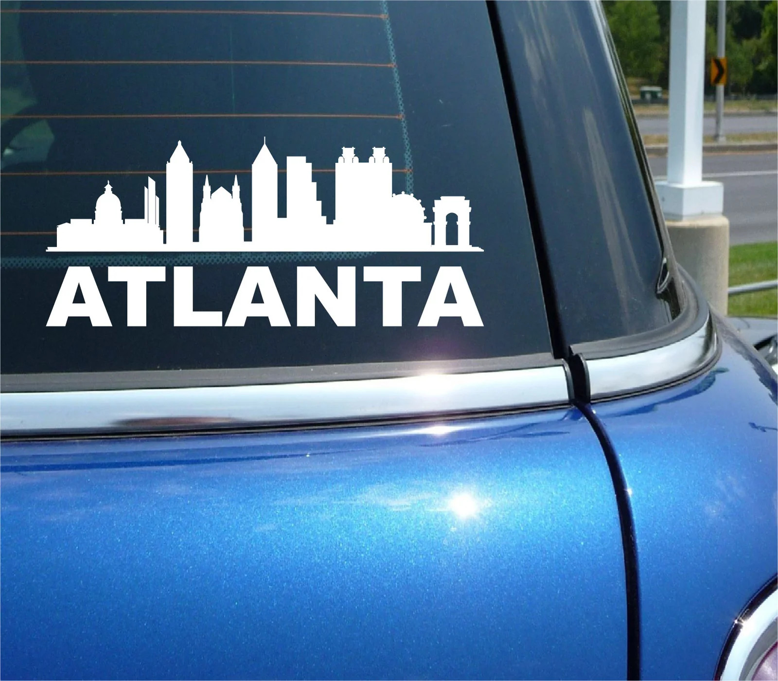 ATLANTA GEORGIA CITY SKYLINE CITYSCAPE CAR WALL DECAL BUMPER STICKER