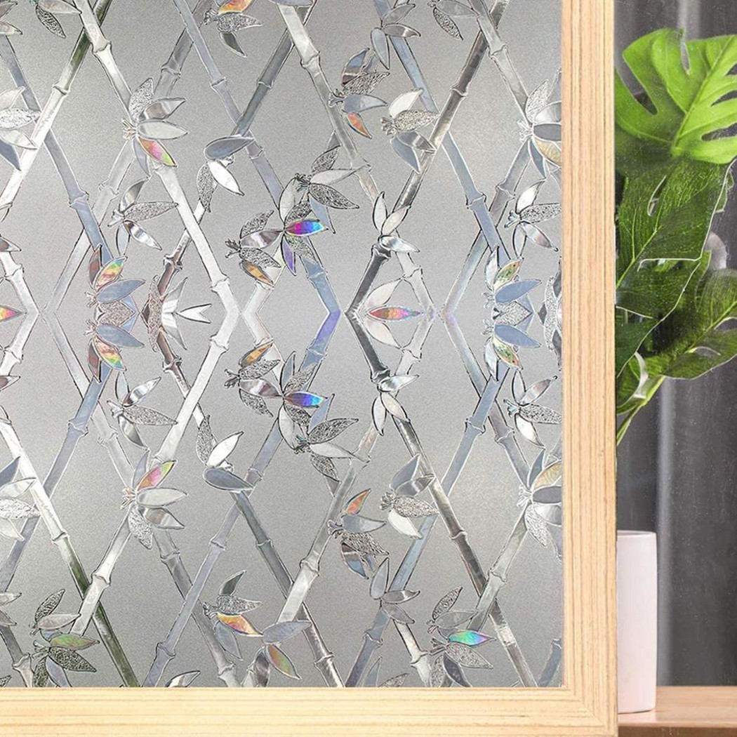 3D Static Cling Frosted Glass Door Window Film Privacy Sticker Home Bath Decor