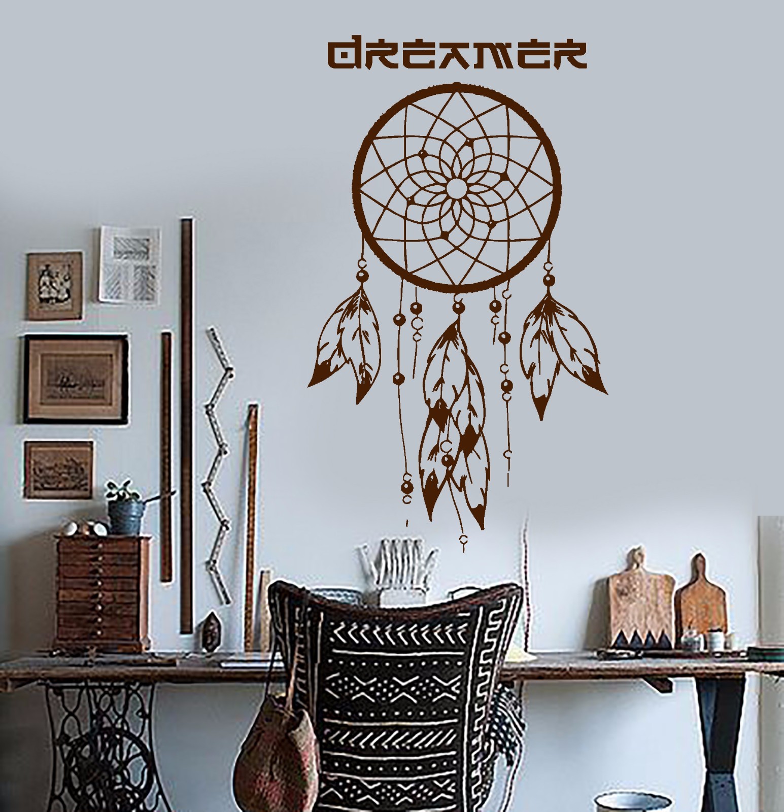 Wall Vinyl Decals Dreamcatcher Dream Catcher Dreamer Ethnic Amazing Decor z3889