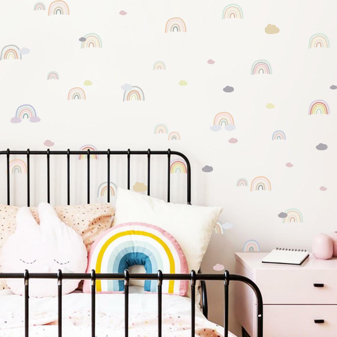 Rainbow Wall Decals – Hand Drawn Rainbow Wall Sticker, Boho Rainbow