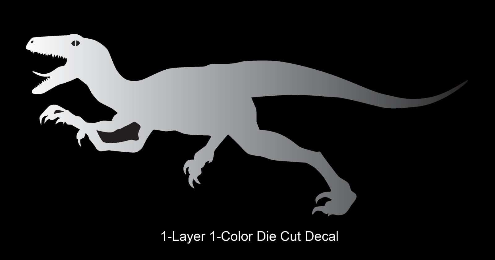 Dinosaur – Running Velociraptor #6 – Jurassic Period – 4-21″ wide – DieCut Decal