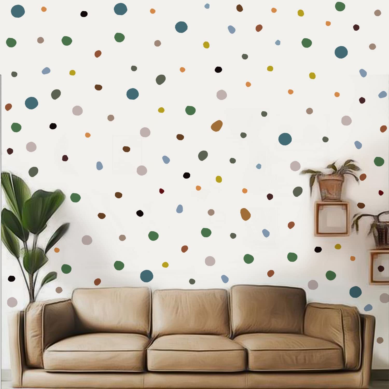 Polka Dots Wall Stickers Boho Irregular Decal Terrazzo Dots Wall Decor Kids T…