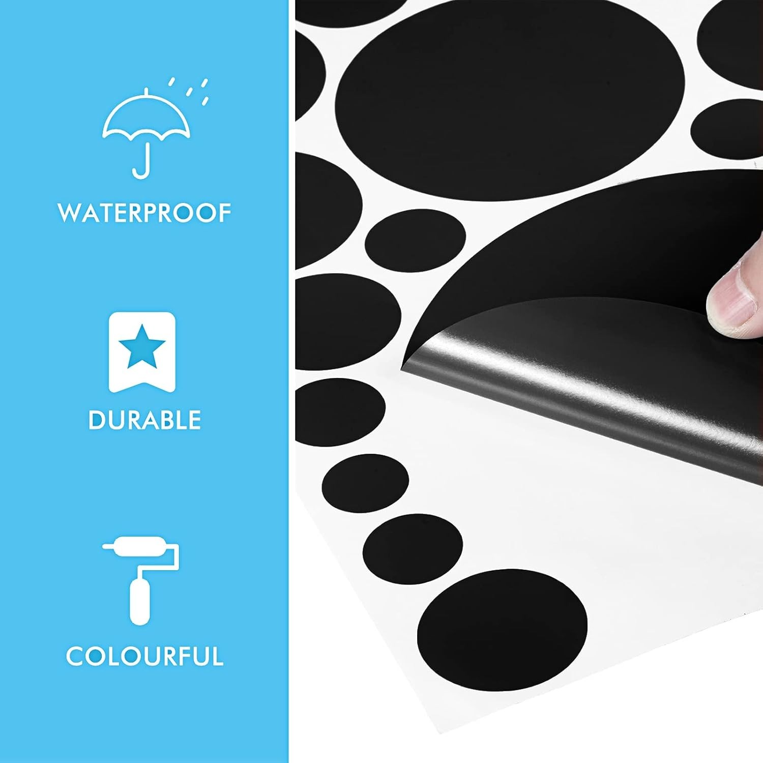 264 Pcs Polka Dot Wall Decals for Classroom Decor Kids Circle Wall Sticker Vi…