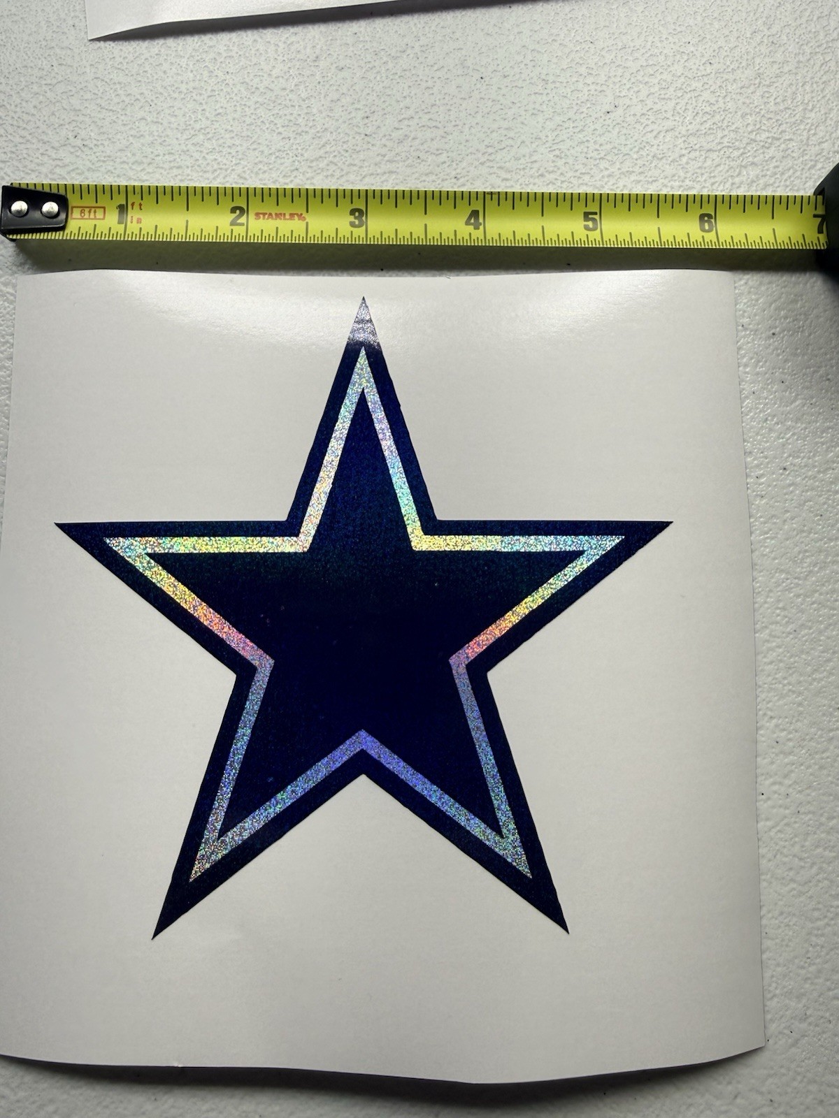 Dallas Cowboys Holographic Tiny Sparkle Vinyl Decal