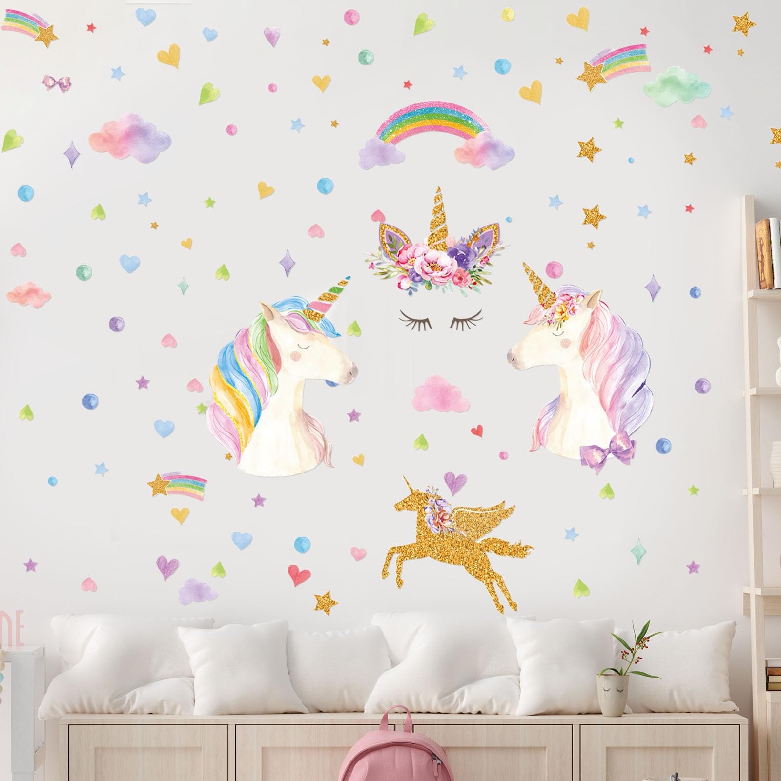 Calcomanías de pared con estrellas que brillan en la oscuridad decorar el techo