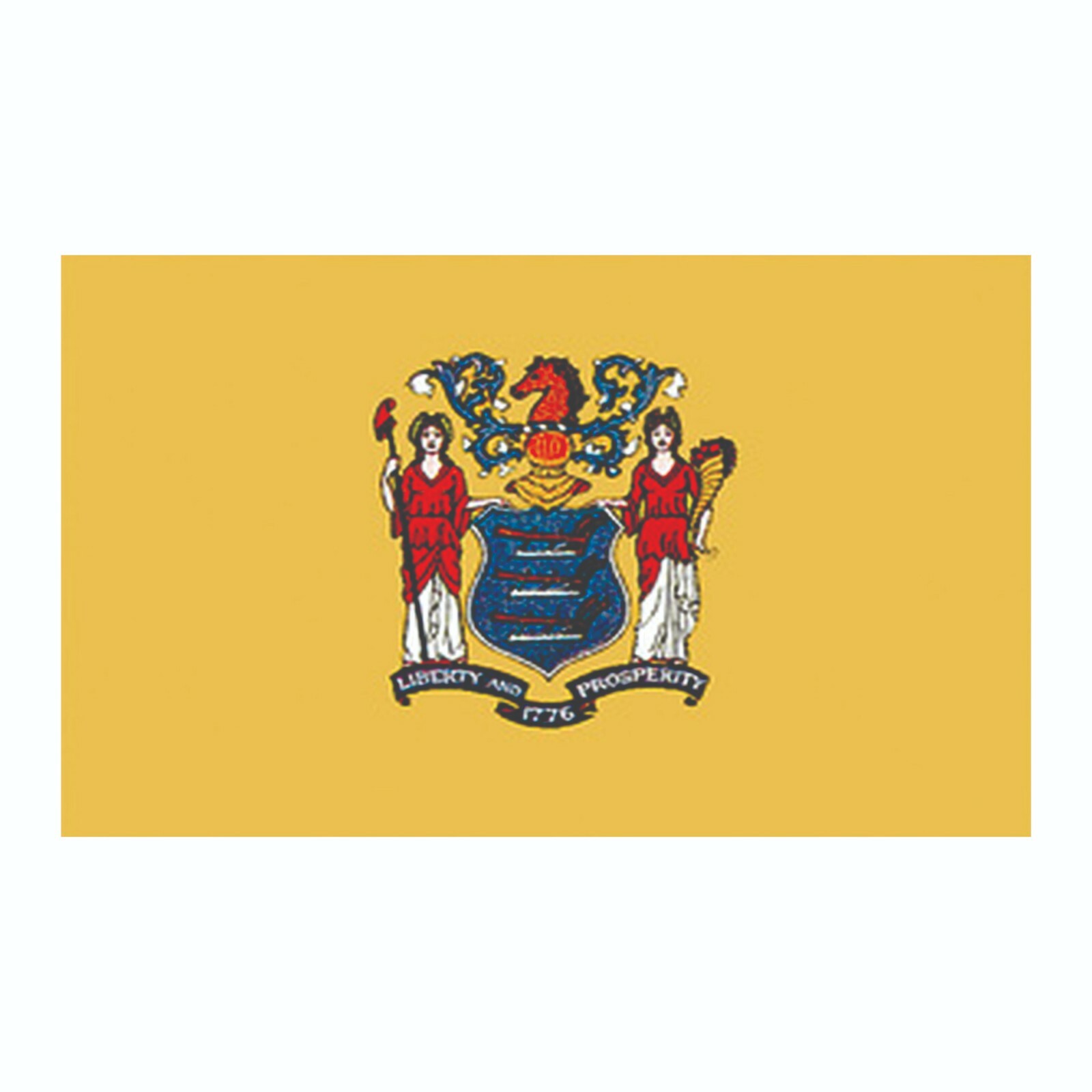New Jersey State Flag Sticker, Decal, Bumper Sticker Vacation Sticker 3″ x 5″