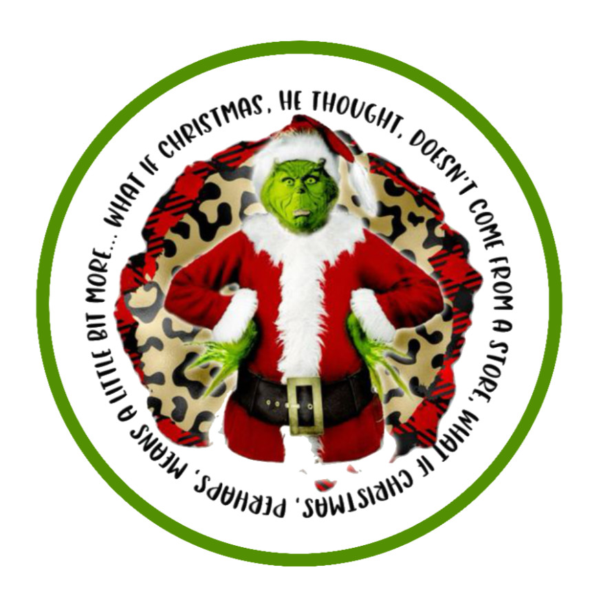Christmas – Grinch “What If” – 4″ Vinyl Decal Sticker Gift Decor Jar Laptop Car