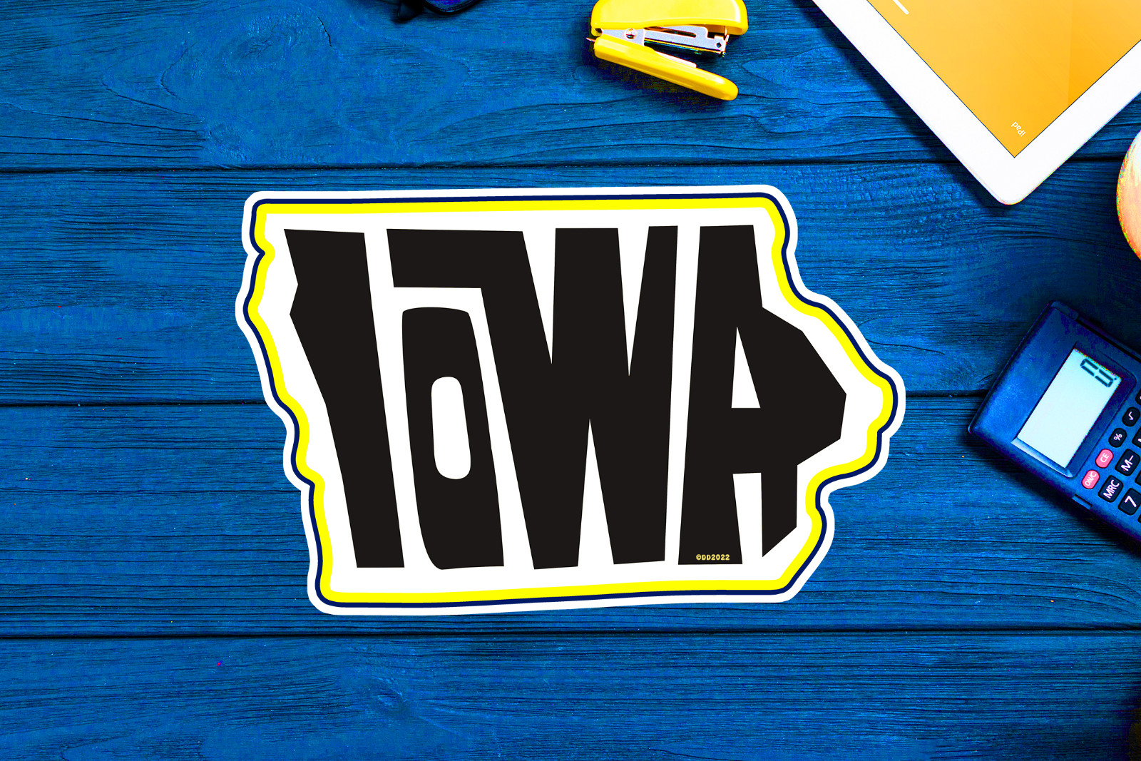 Iowa Sticker 3″ to 5″ Decal Des Moines City Cedar Rapids Dubuque Ames IA Vinyl