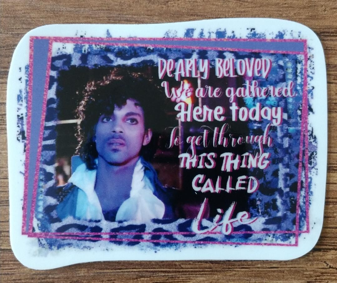 Prince Vinyl Sticker Dearly Beloved Let’s Go Crazy Laptop Hydroflask Decal