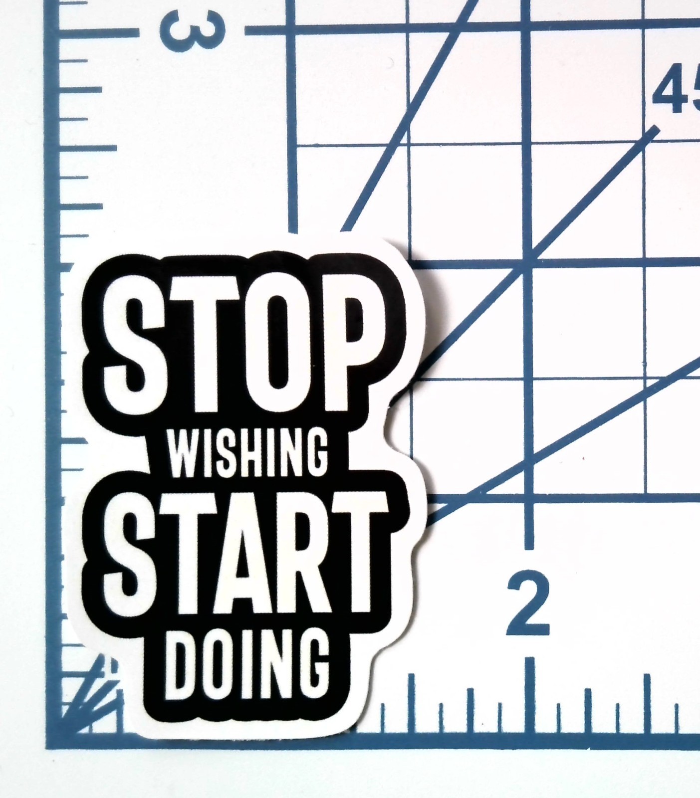 Stop Wishing Start Doing Vinyl Sticker Motivational Quote Decal Laptop Gym