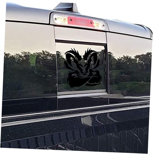 Designs Rear Back Middle Window Vinyl Decal Compatible with 1500 2500 Black