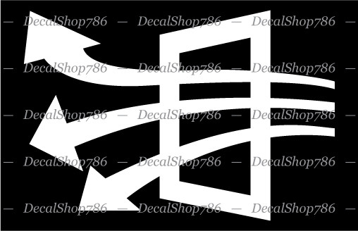 Air Flow Symbol – HVAC – Car/SUV/Truck Vinyl Die-Cut Peel N’ Stick Decal/Sticker