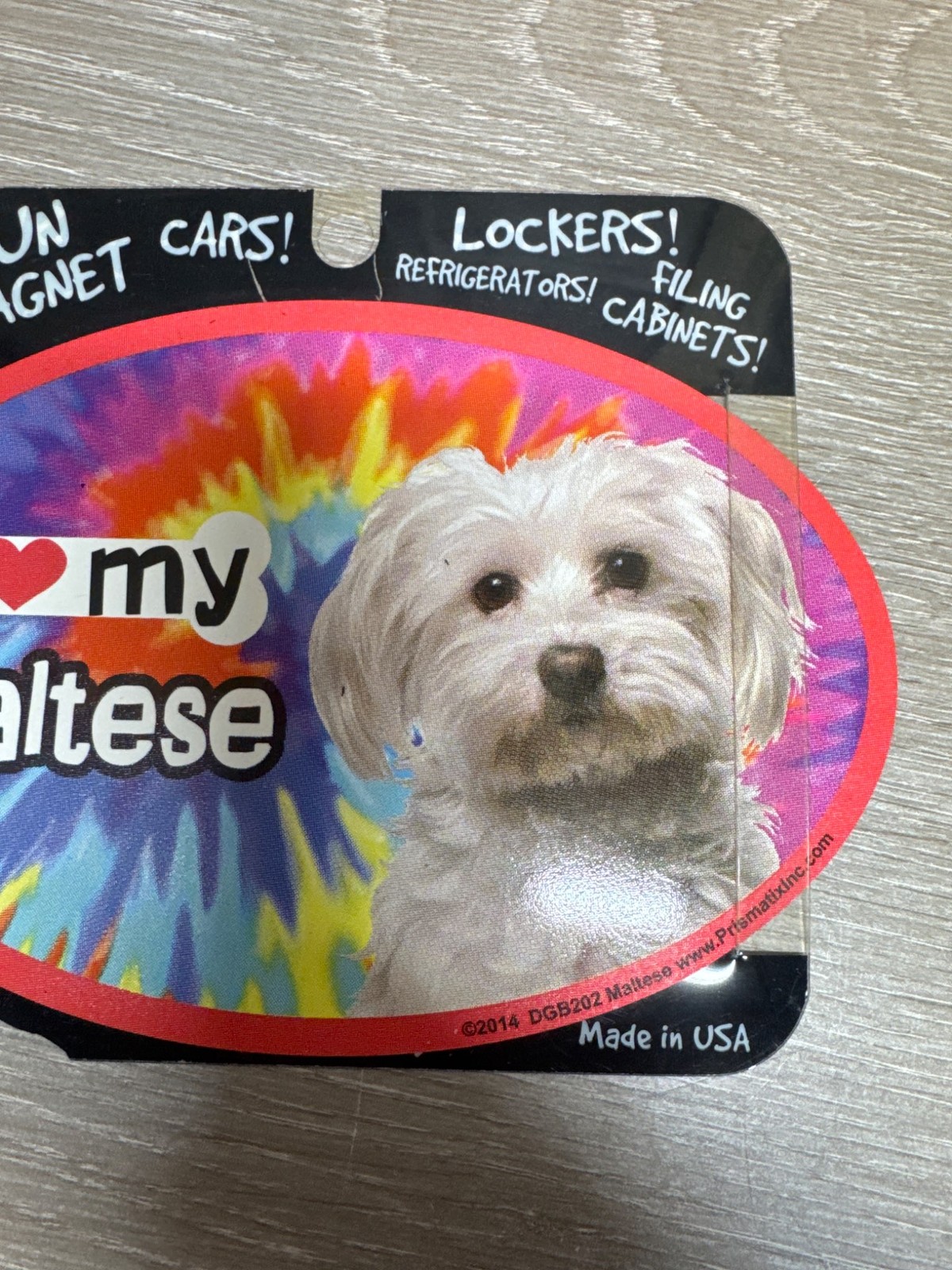 I Love My Maltese Dog Magnet Die-Cut Decal Car Locker Fridge Decoration New