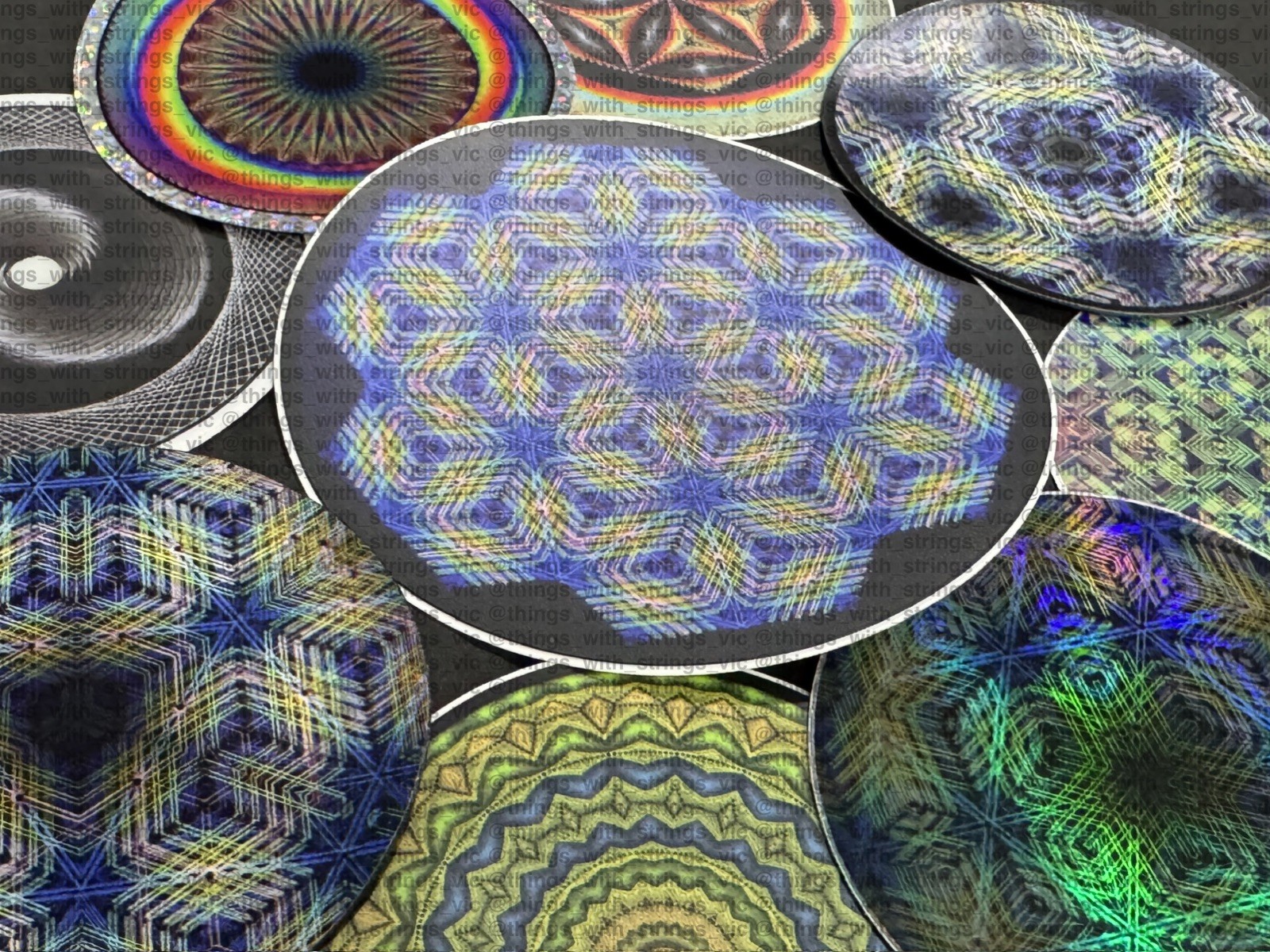 Psychedelic Sacred Geometry Art Vinyl Stickers & Magnets – Things With Strings