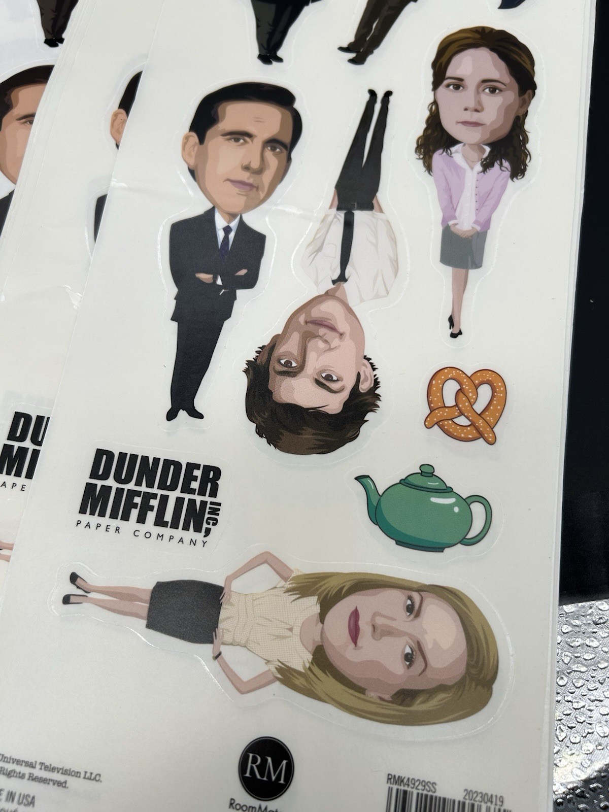 THE OFFICE 10 Wall Decals Removable & Repositional 5” Fat Head Stickers NEW
