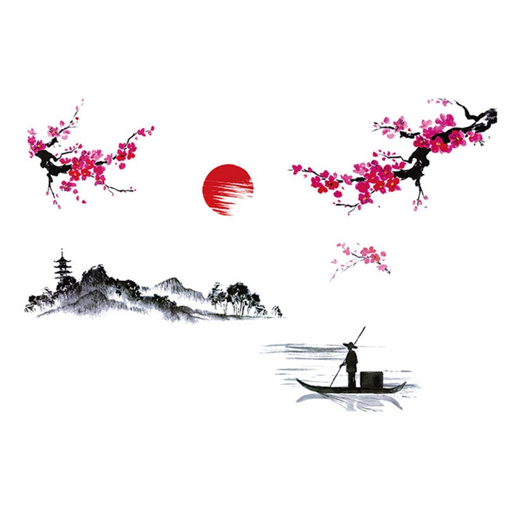 Plum Flower Home Wall Stickers Wedding Decor Chinese Style High Quality