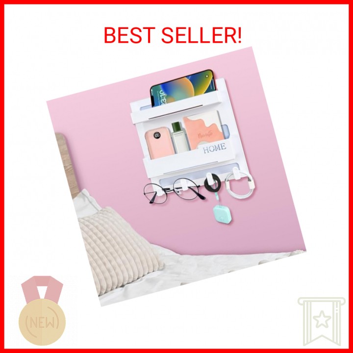 CHENYAOAI Bedside Shelf Accessories Organizer, Wall Mount Self Stick On, Cute Ro