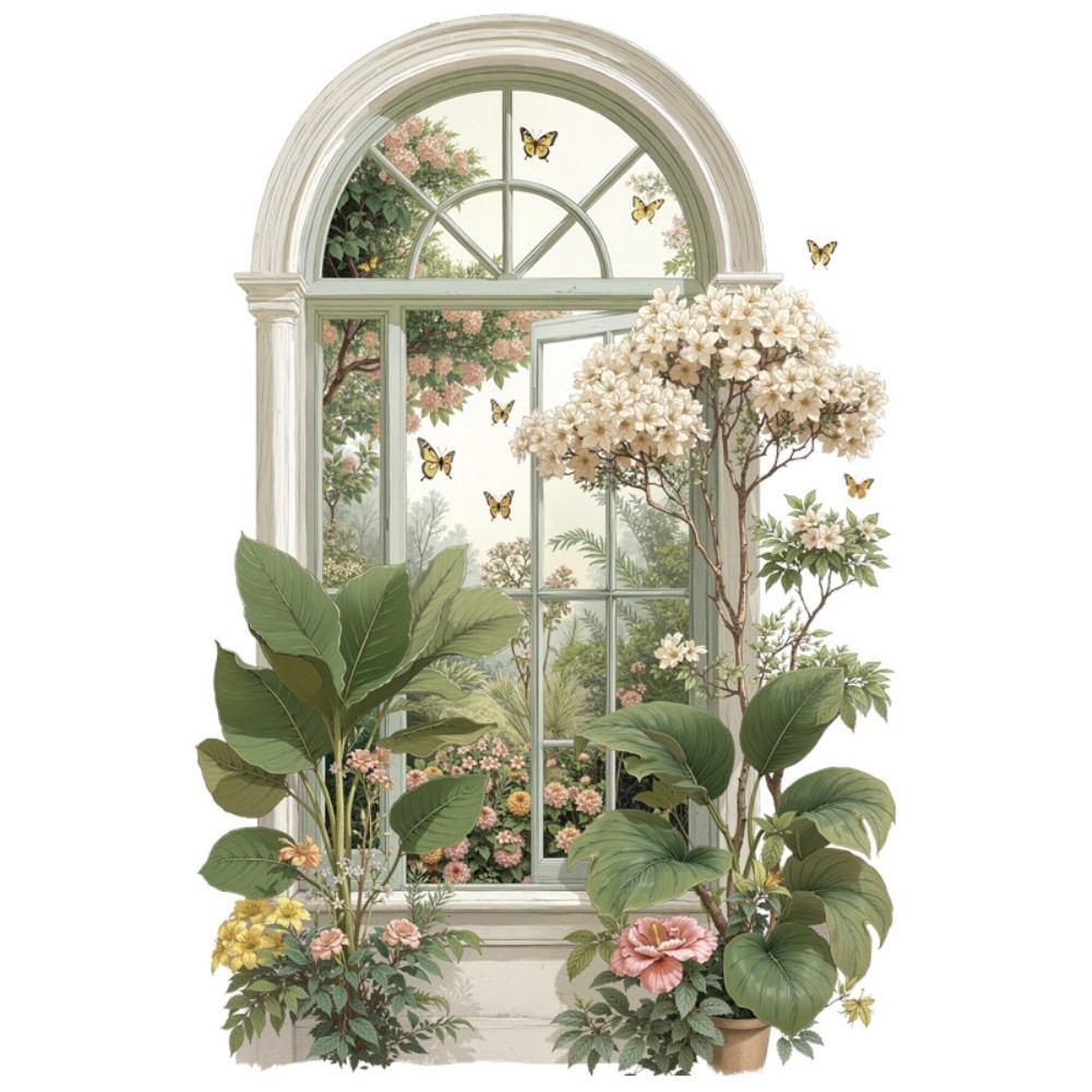 Decor For Any Area 3D Wall Sticker Green Plant Decor Easy To Apply Sticker