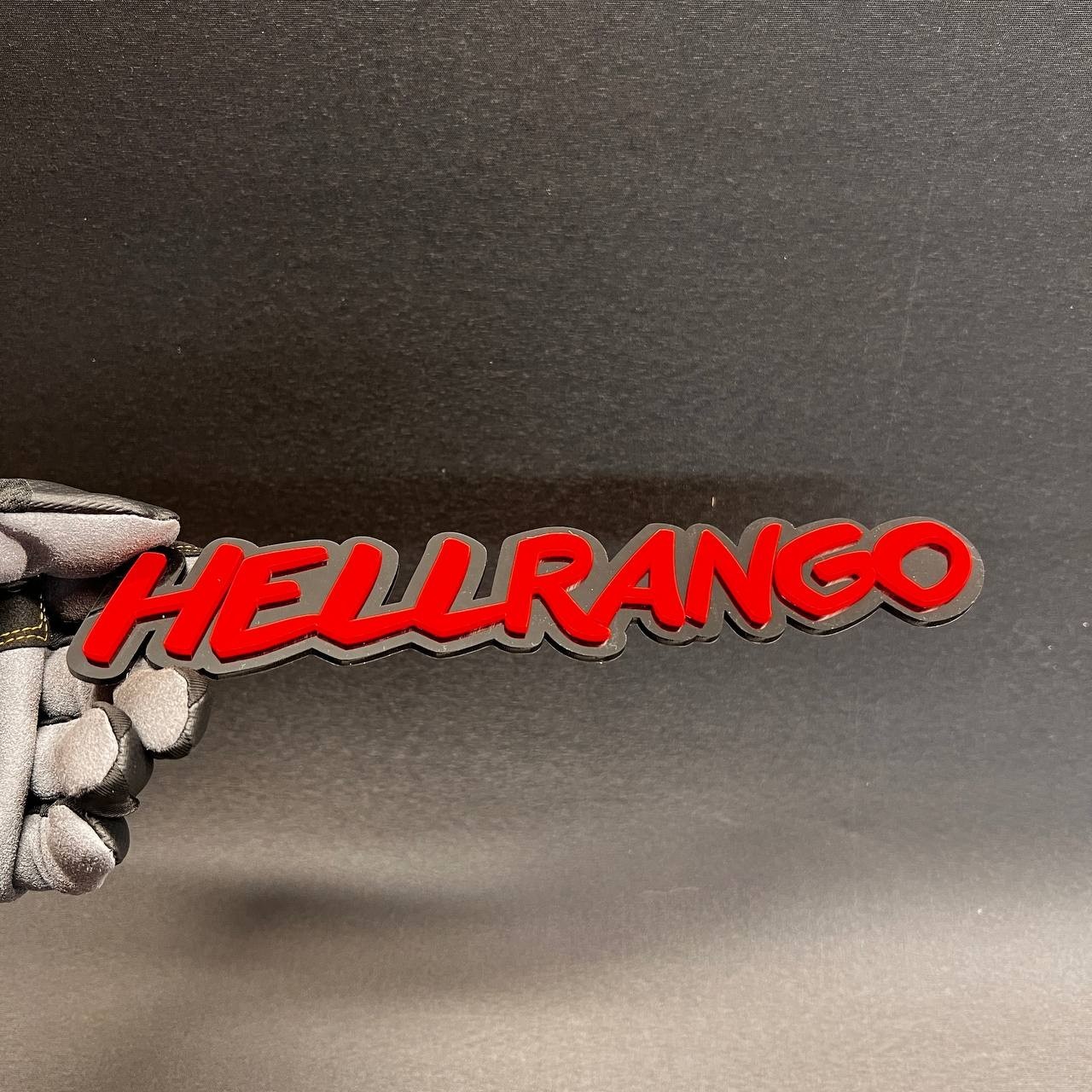 1X hellrango Custom 3D Text Car Badge Fender Emblem Tailgate Toolbox Decal