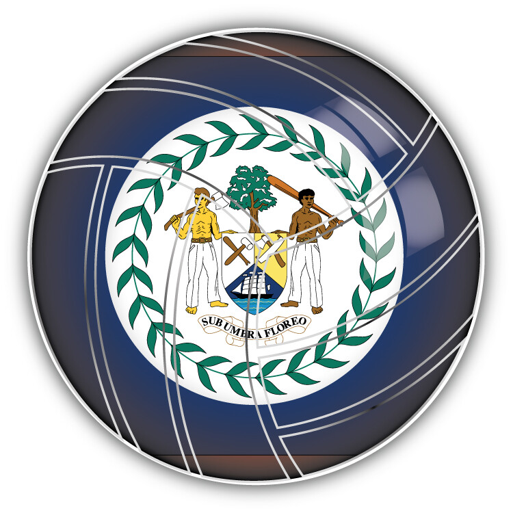 Belize Volleyball World Flag Car Bumper Sticker Decal