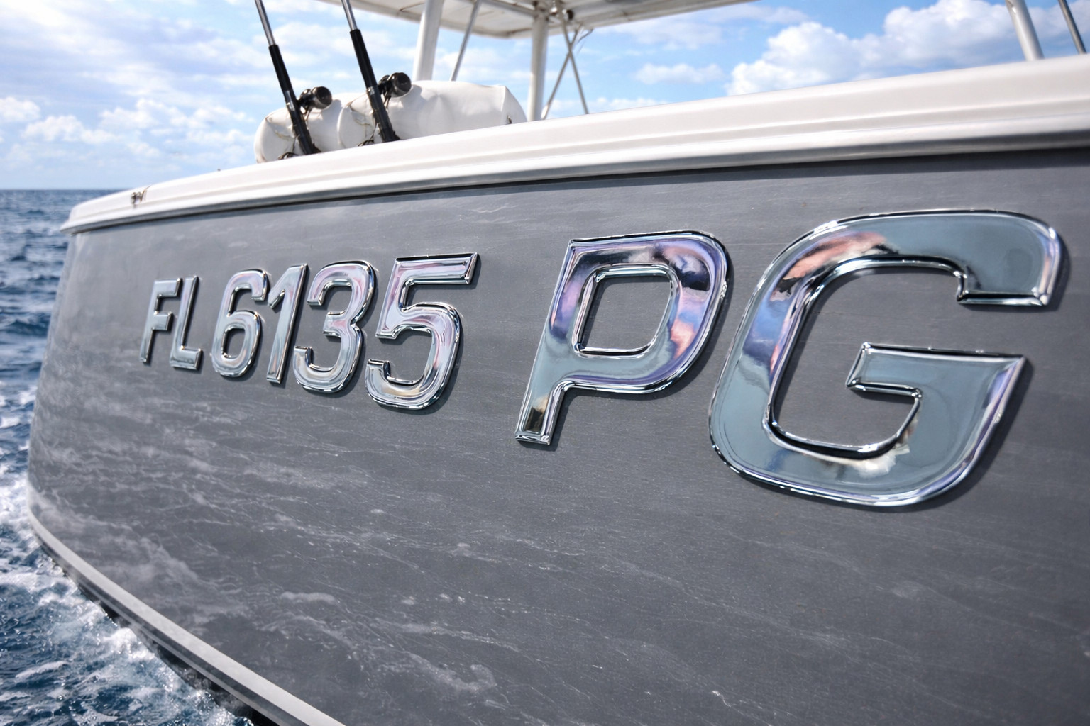 Boat Registration Numbers Marine Grade Waterproof Chrome PWC Jet Ski Boat Decals