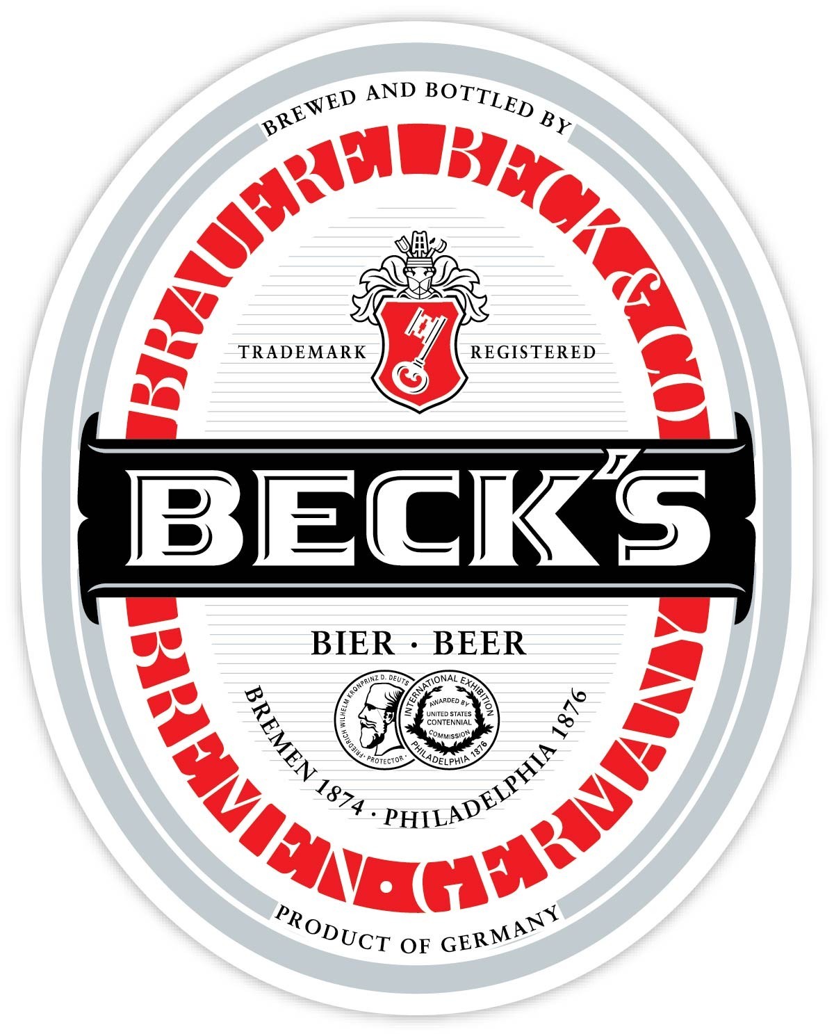 BECK’S Sticker Decal *DIFFERENT SIZES* German Beer Car Bumper Window Bar Wall