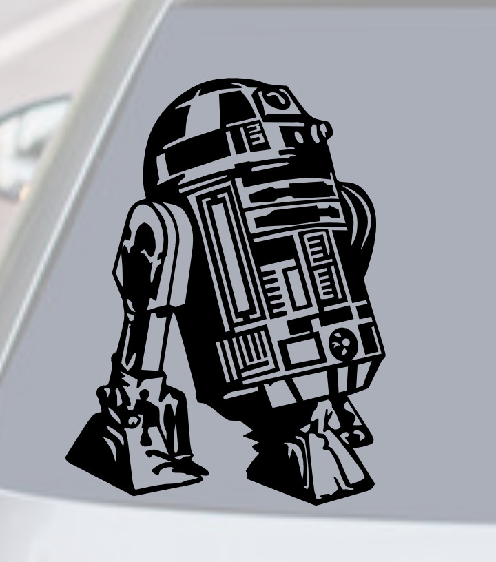 R2D2 STAR WARS DROID VINYL DECAL STICKER CAR REAR WINDOW BUMPER ROBOT CHARACTER