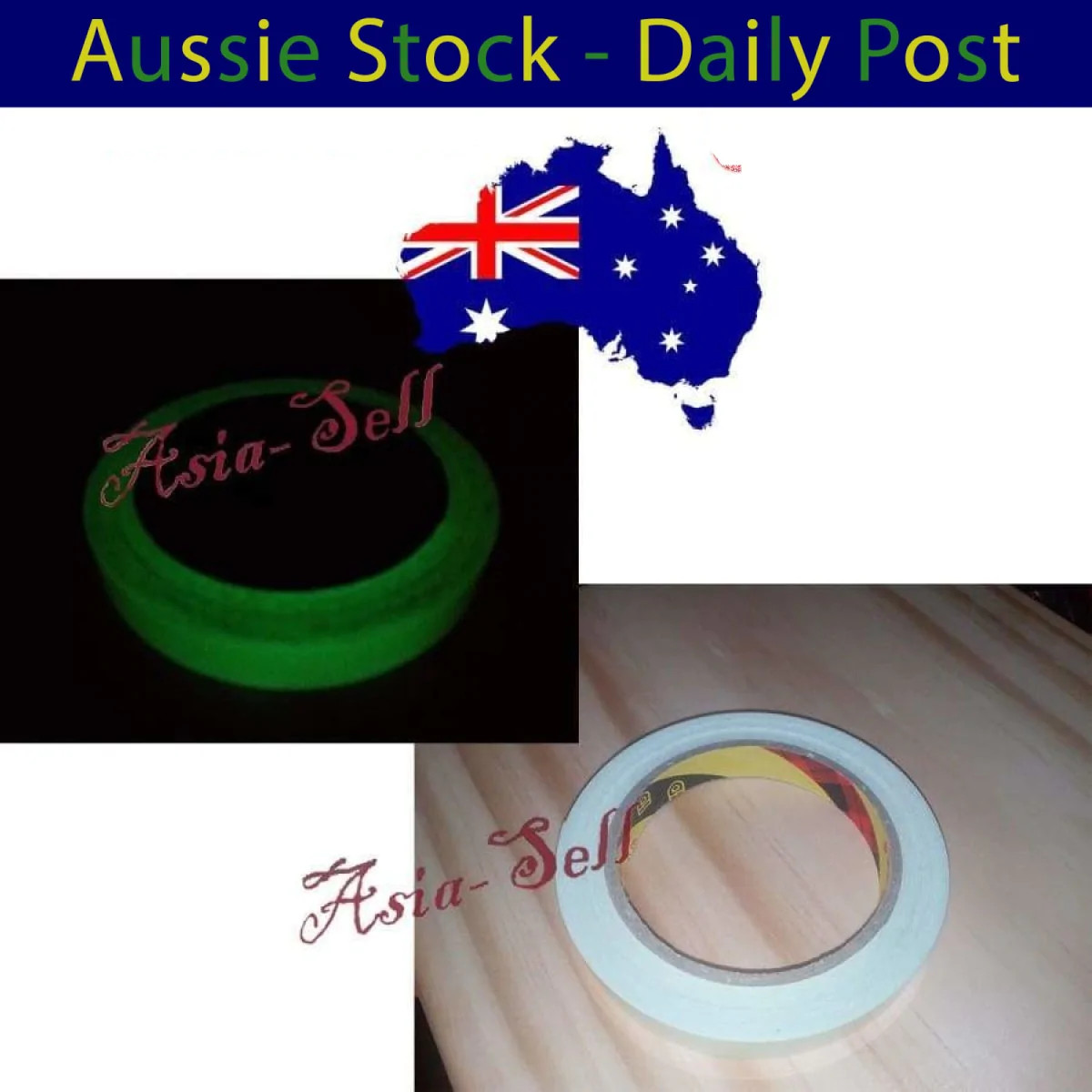 3mtr 15mm Luminous Tape INTENSE Glow In The Dark Safety Sticker Party Emergency