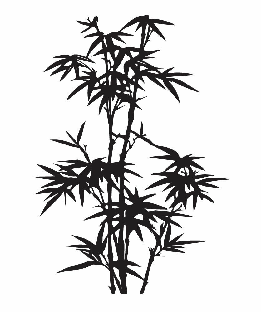 Bamboo Outdoor Nature Plants Decal Office Bedroom Vinyl Wall Mural Decor Sticker