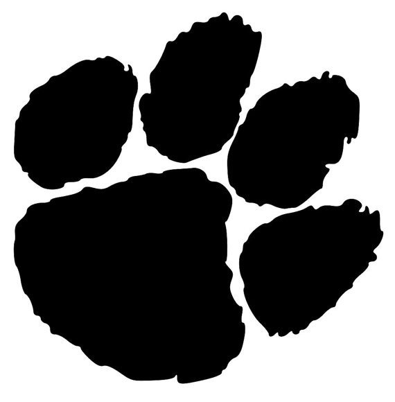 Vinyl Decal for Window – Tiger Paw Print