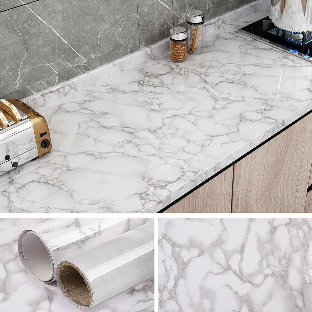 Marble Contact Paper Self Adhesive Peel & Stick Wallpaper PVC Kitchen Viny Film