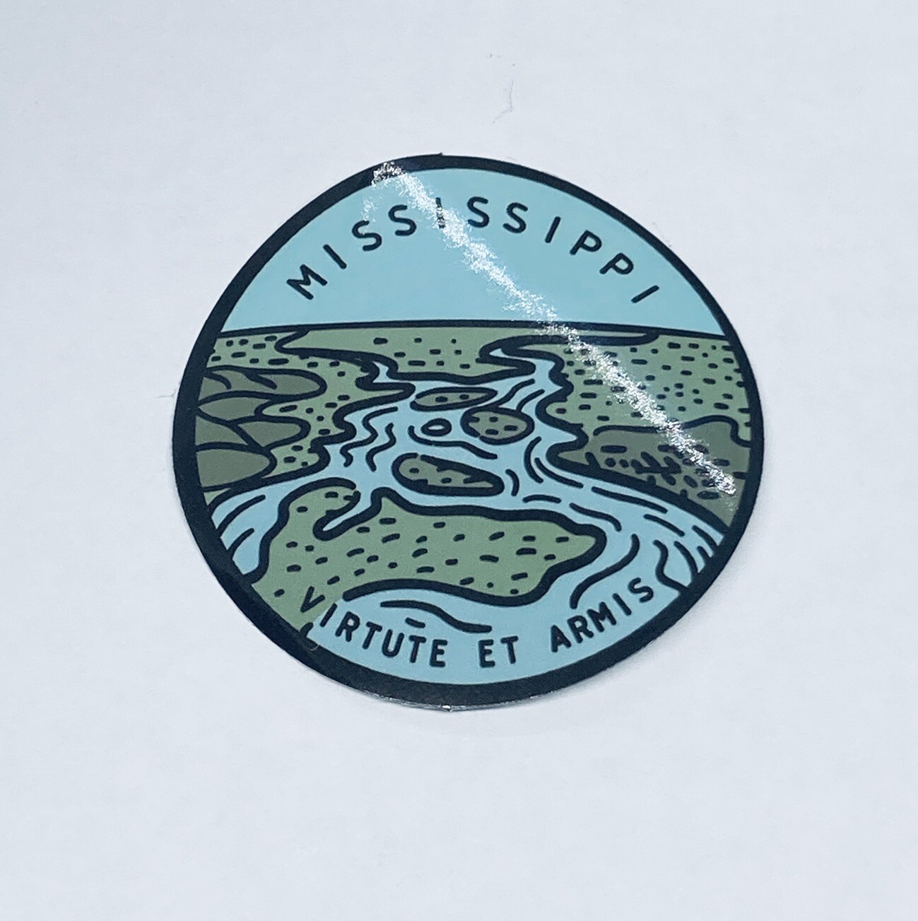 Mississippi State Motto Sticker Virtute Et Armis Decal Art Vinyl Souvenir Tc6