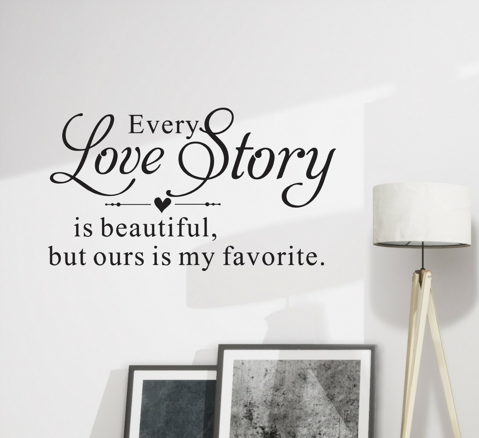 Wall Decal Love Story Family Home Interior Vinyl Decor Black gz532 22.5″x13″