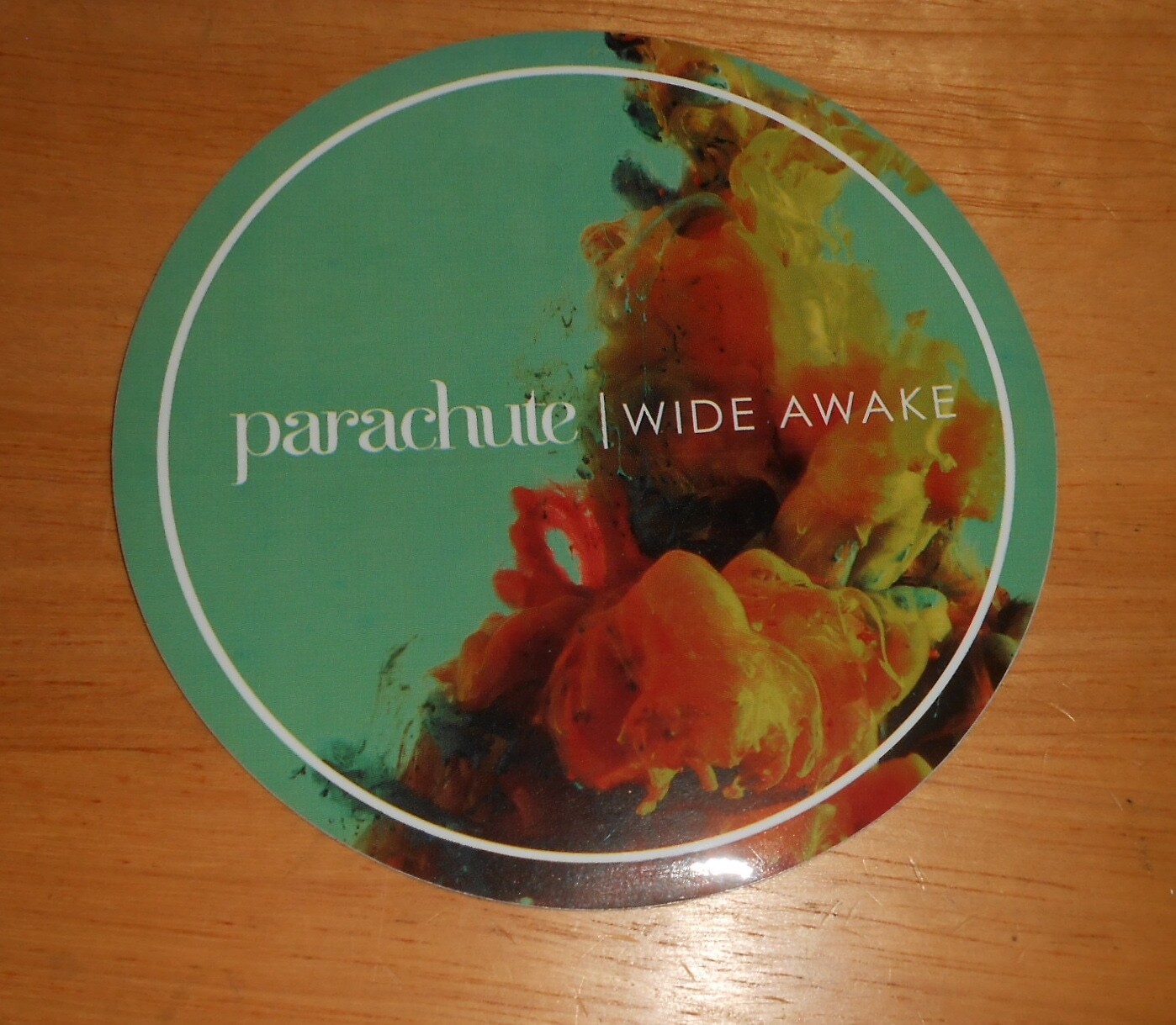 Parachute Wide Awake Sticker Original Promo (circle) 4“ RARE Pop Rock