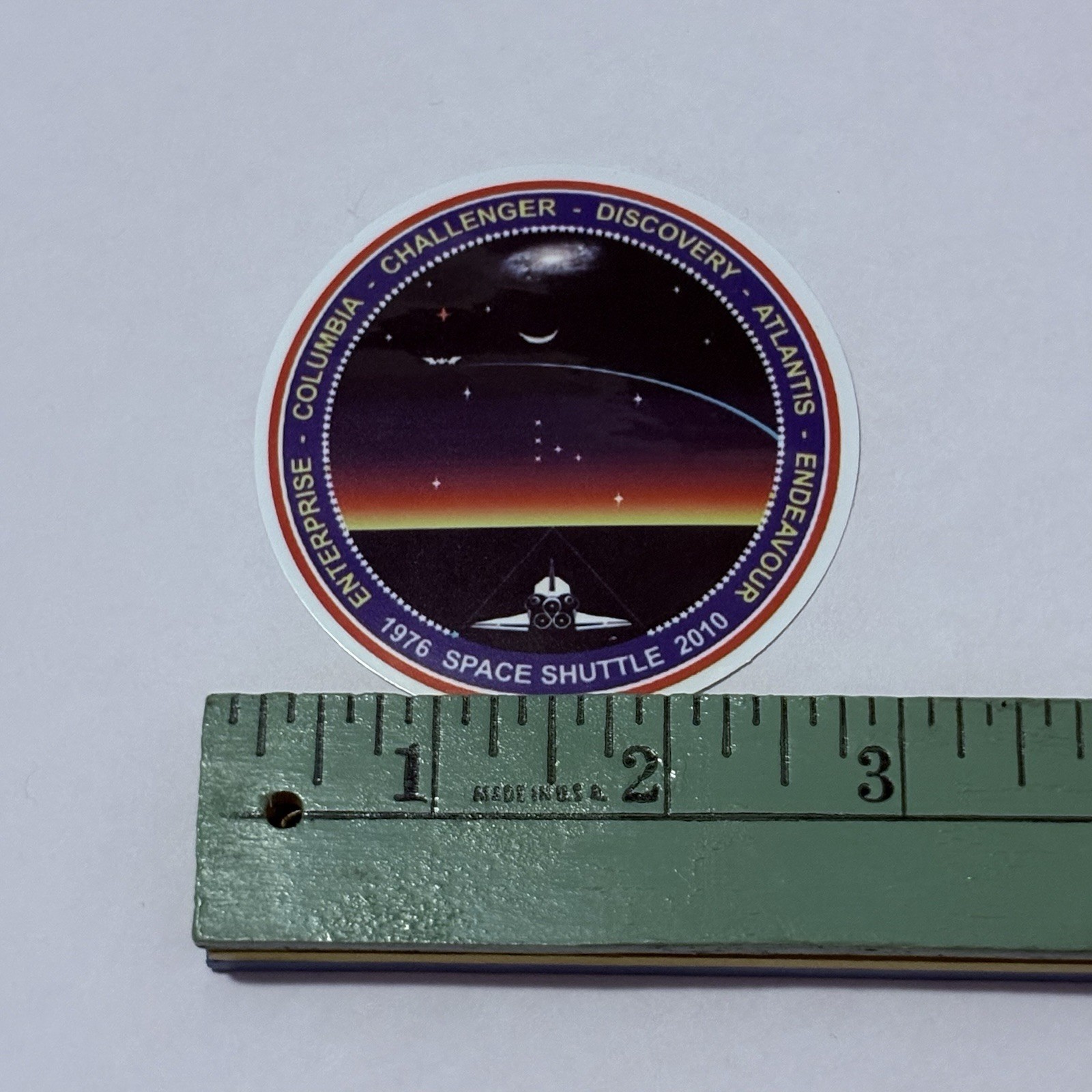 Space Shuttle Program 1976-2010 Sticker Vinyl Decal Moon Art USA NASA Travel P1