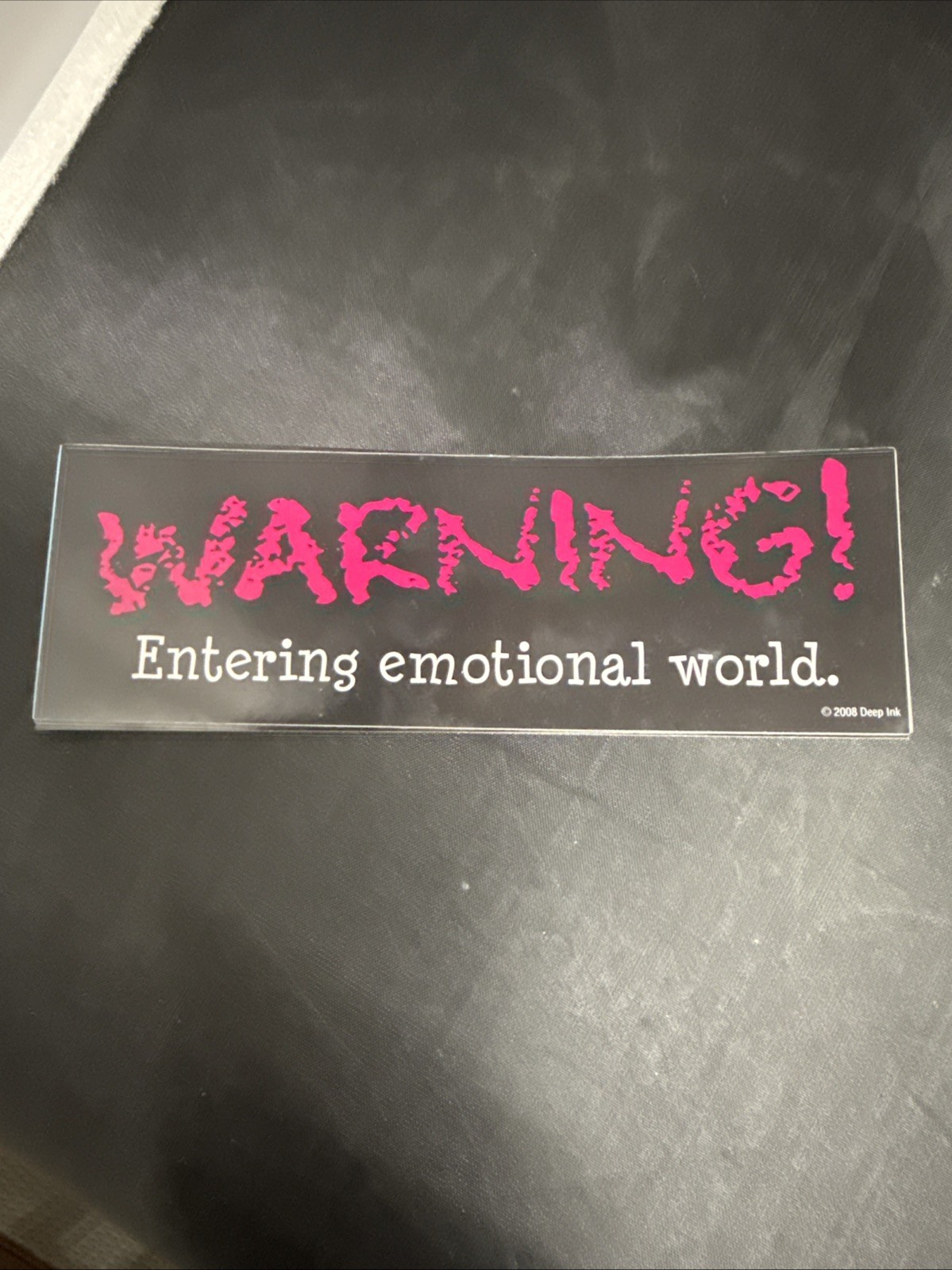 2000s Y2K Scholastic Book Fair Deep Ink Sticker Bookmark WARNING ENTERING EMOTI