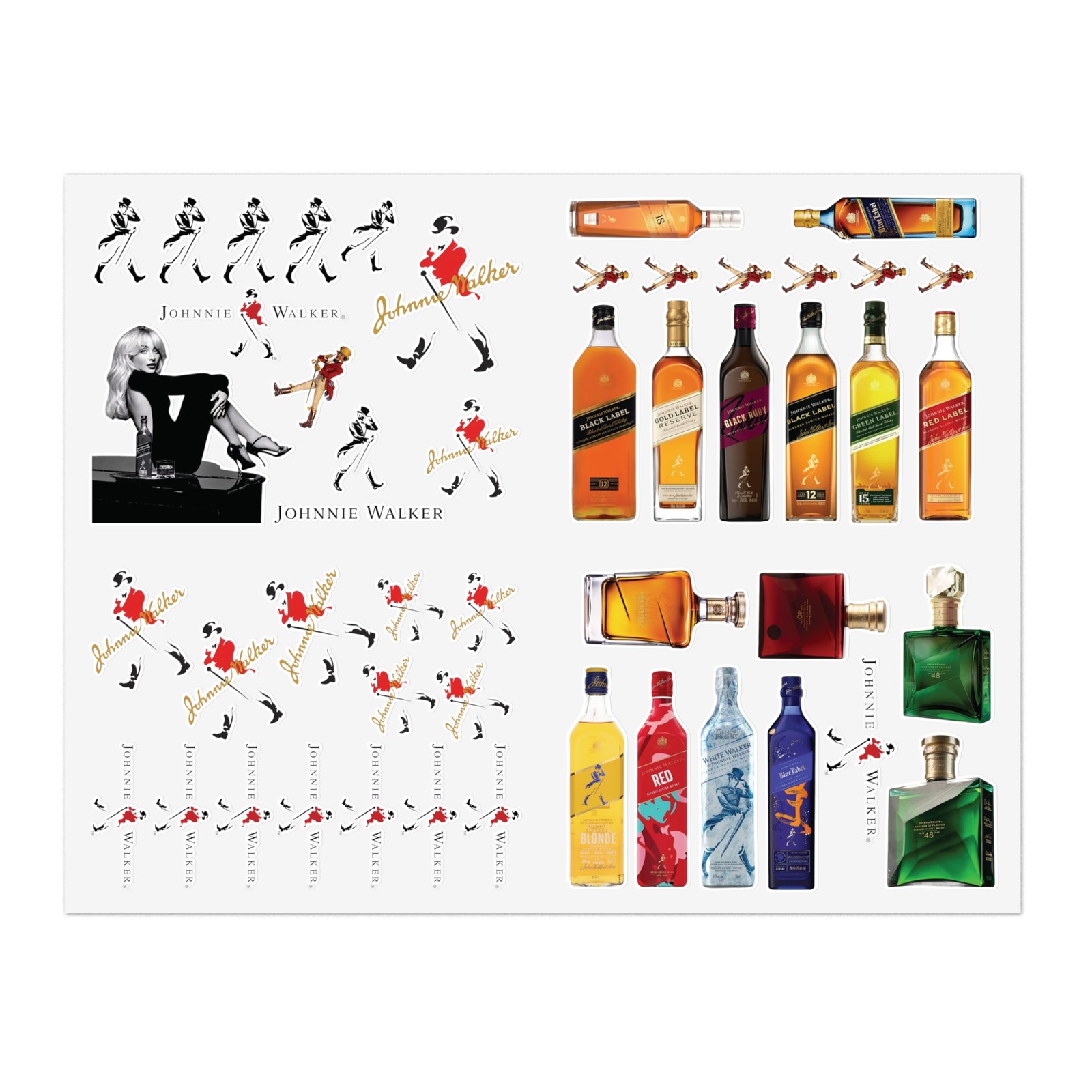 JOHNNIE WALKER – STICKER DECALS VARIETY PACK