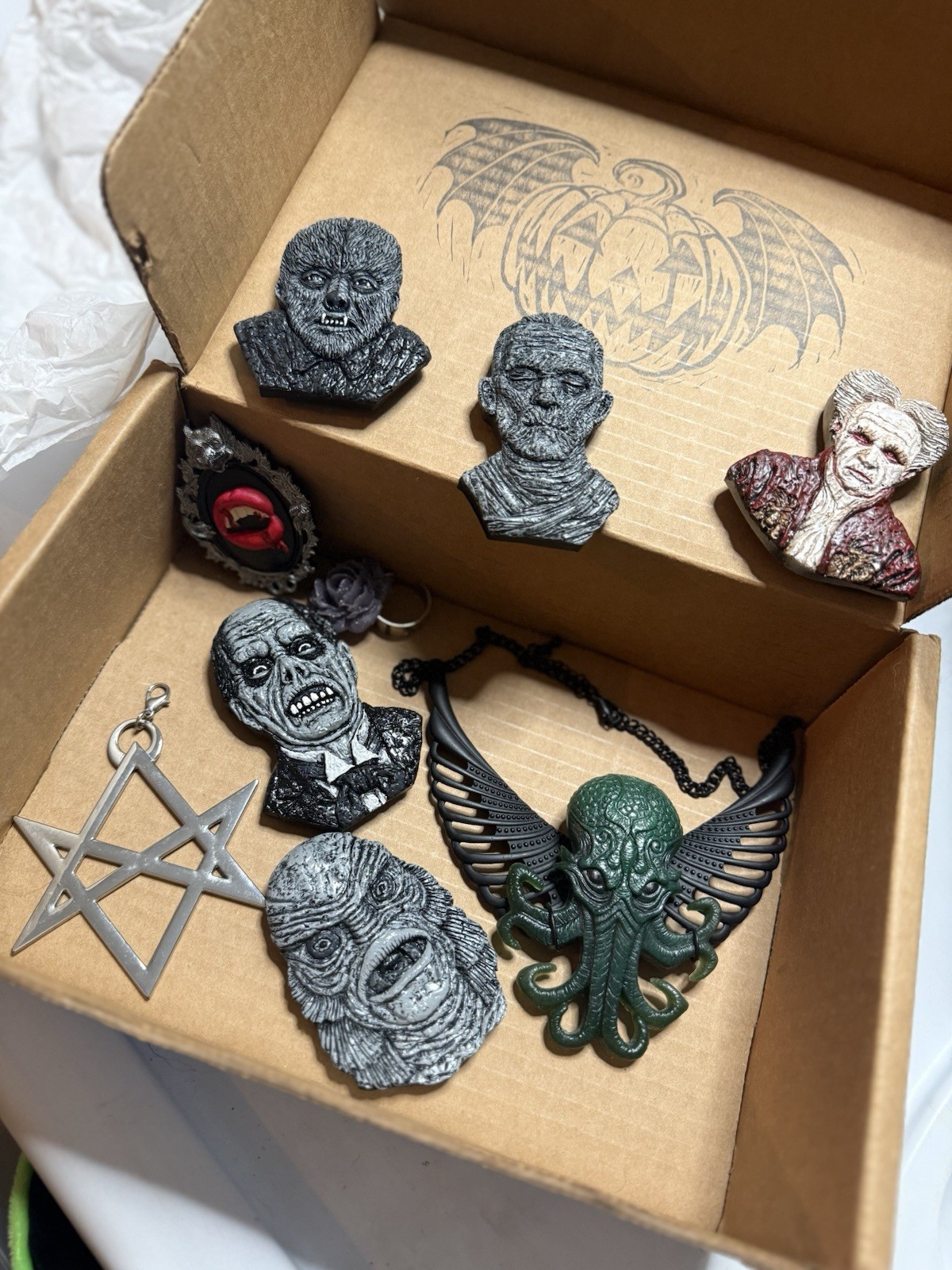 Huge Lot Cryptocurium Horror Themed Art Magnets, Wall Hanging 3D Resin Printing