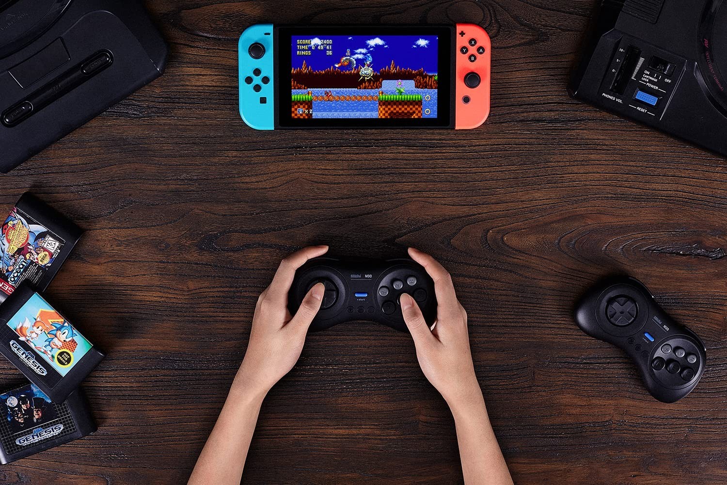 M30 Bluetooth Controller for Switch, Windows and Android, 6-Button Layout for…