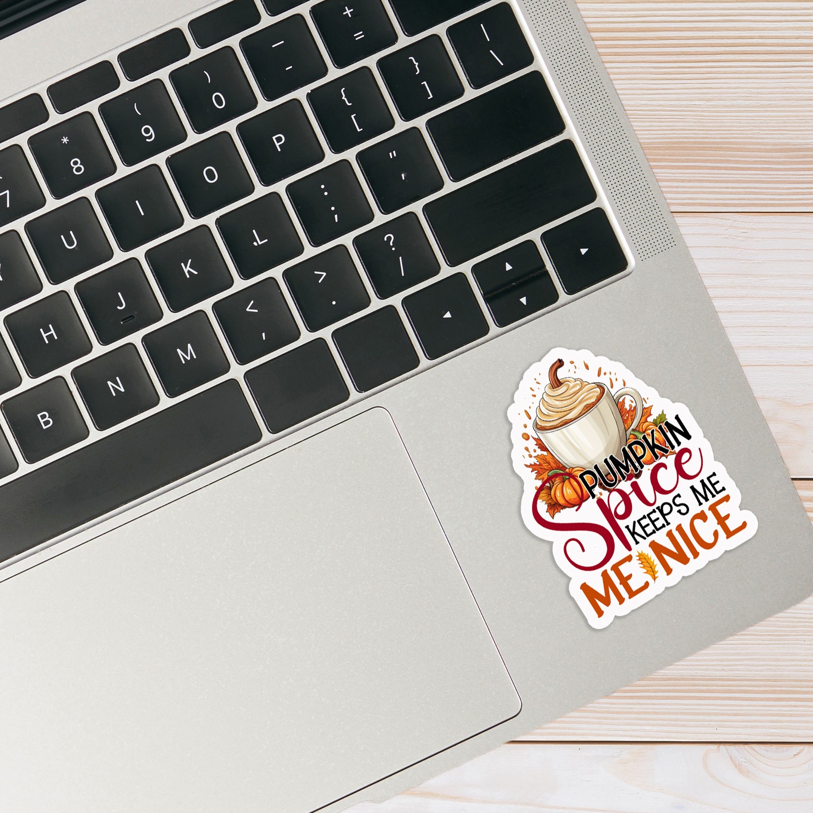 Pumpkin Spice Keeps Nice – Vinyl Decal Sticker – Car Window Laptop – #1081