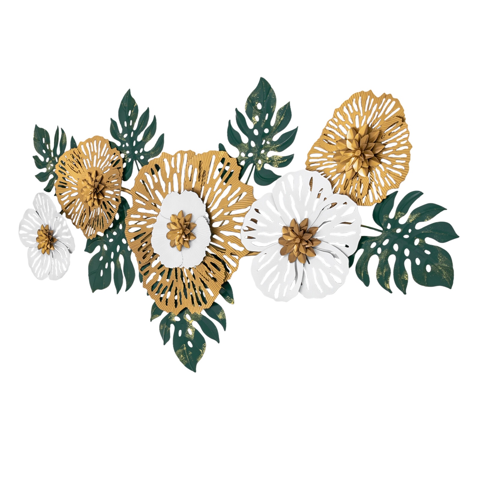 3d Flower-shaped Wall Decoration For Sofa Background Iron Hanging Decoration