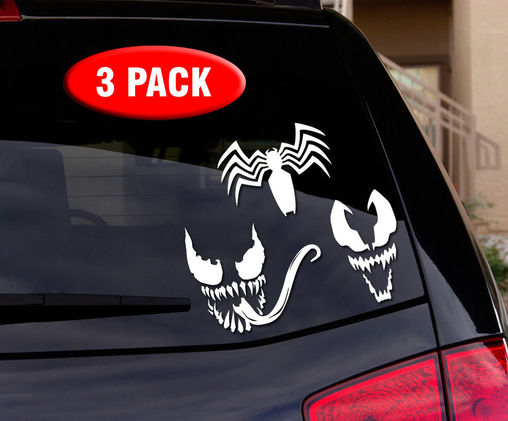Venom Spiderman – 3 PACK – Vinyl decal sticker for car, truck, wall, laptop
