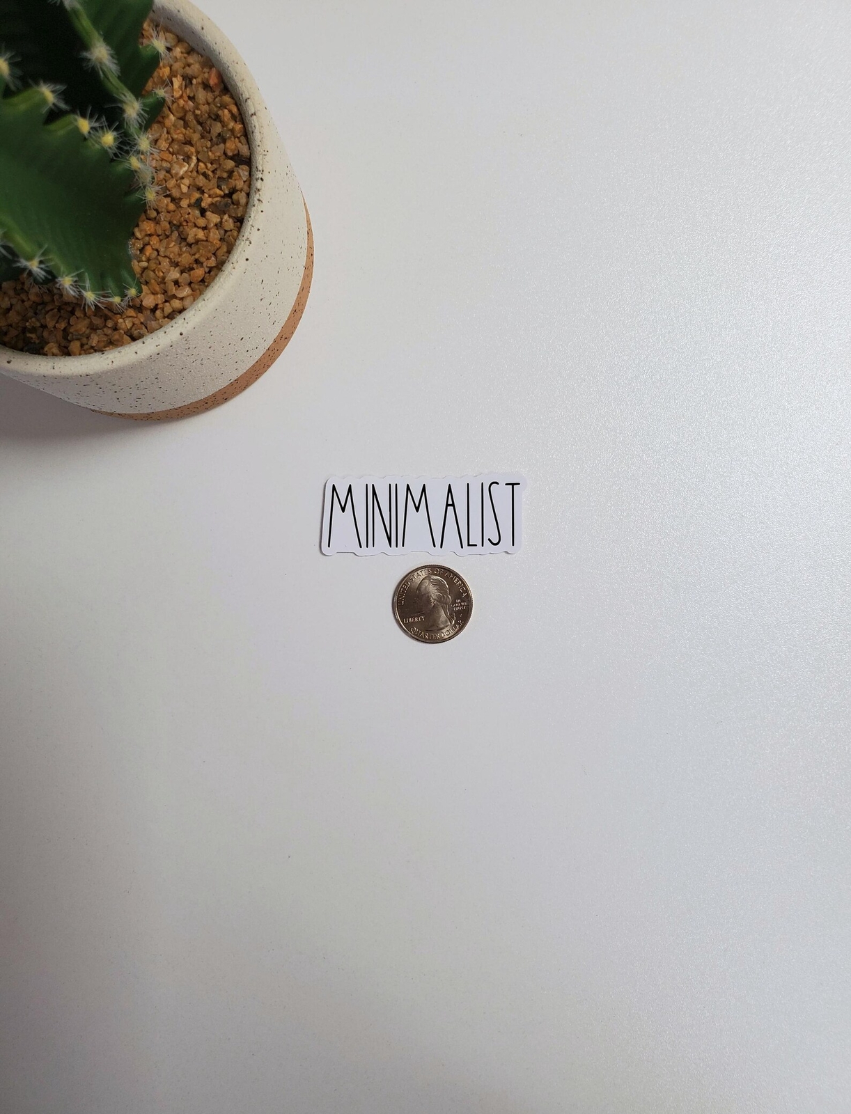 Minimalist Text Sticker | Glossy Vinyl