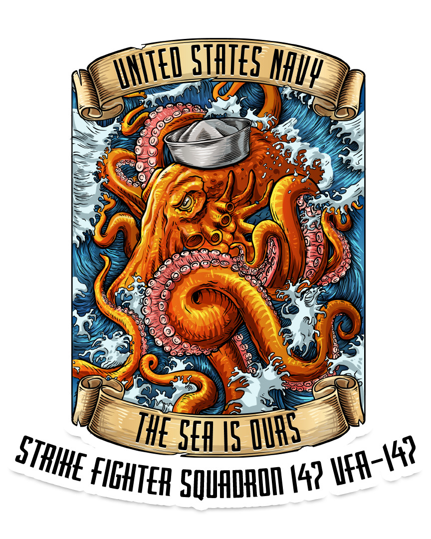 US Navy Strike Fighter Squadron 147 VFA-147 Military Vinyl Decal Sticker Truck