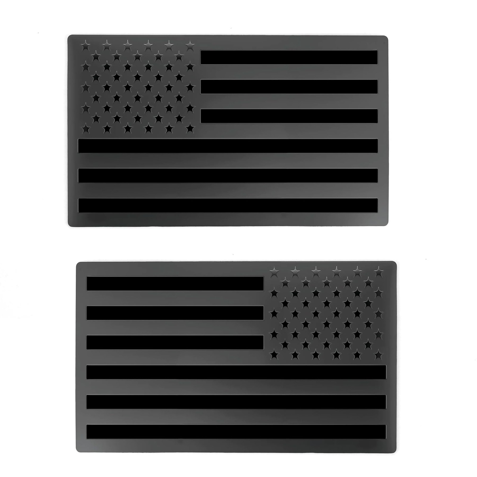 3D Metal USA Flag Emblem Decal, Black Aluminum Car Badge for Auto Truck SUV, …
