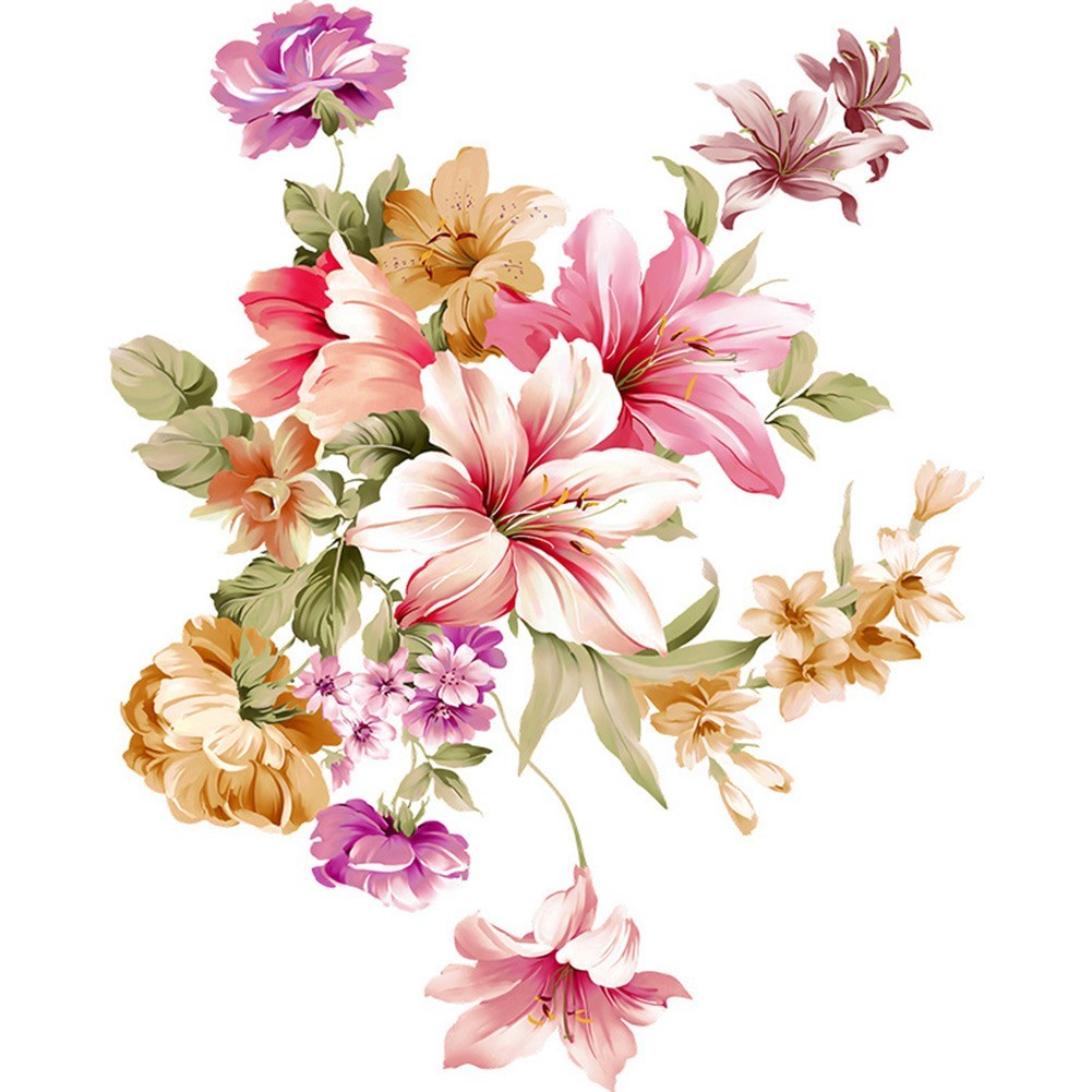 Wall Sticker Romantic Flowers Waterproof For Room Decoration Wedding Decoration